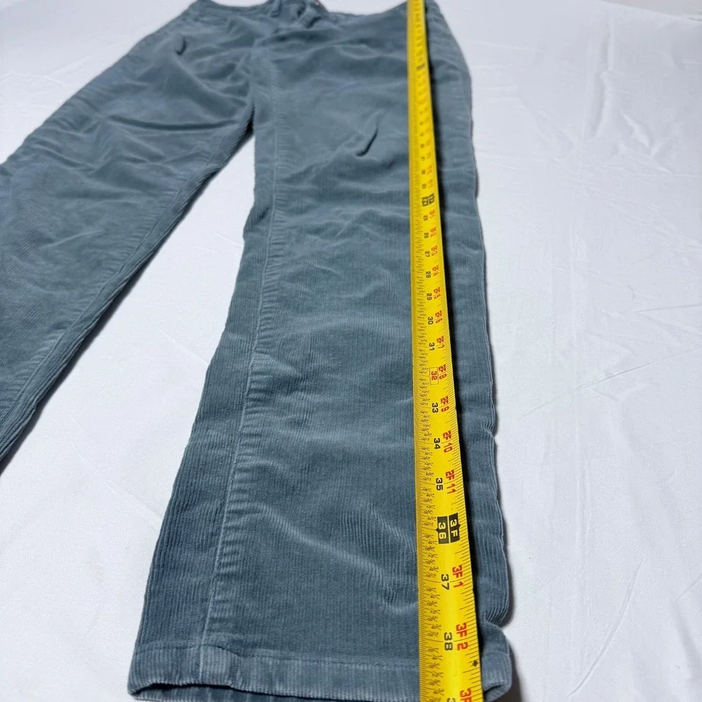 Patagonia Organic Cotton Slim Low Rise Corduroy Pants Teal‎ Green Women's 28X32